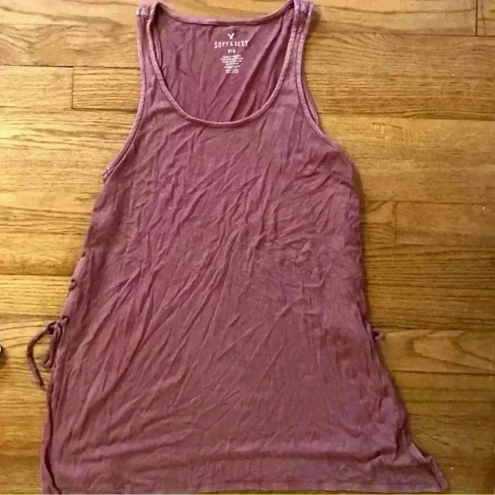 American eagle soft and sexy rib lace up side women XS